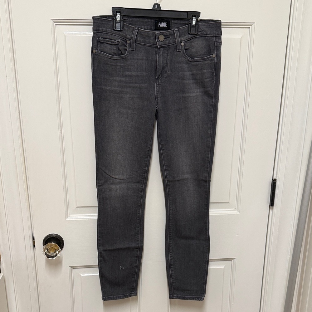 PAIGE Women's Charcoal Verdugo Ankle Jeans